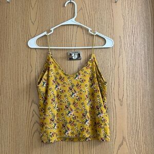 Floral Yellow Spaghetti Strap Top